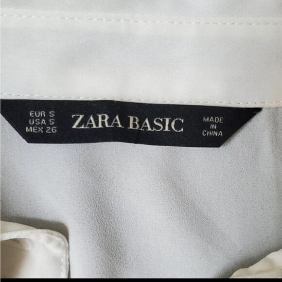 Zara Basic White Button down Blouse - Picture 2 of 8